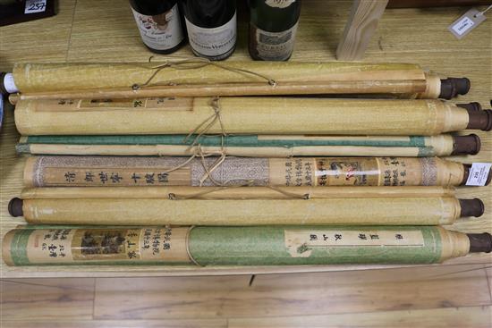Eight Chinese scroll pictures